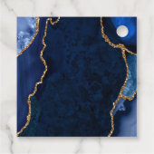 Navy en Gold Agaat Verjaardag Dank u Bedankjes Labels (Achterkant)