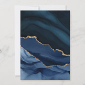 NAVY EN GOLD AGATE WEDDING INVITE, GAY WEDDING KAART (Achterkant)