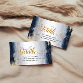 Navy en Gold Baby shower Details Kaart