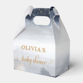 Navy en Gold Baby shower Favor Box Bedankdoosjes (Achterkant)