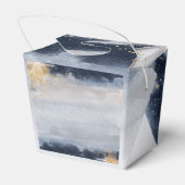 Navy en Gold Baby shower Favor Box Bedankdoosjes (Achterkant)