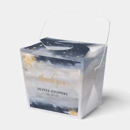 Navy en Gold Baby shower Favor Box Bedankdoosjes