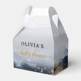 Navy en Gold Baby shower Favor Box Bedankdoosjes