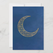 Navy en Gold Eid Party uitnodiging (Achterkant)