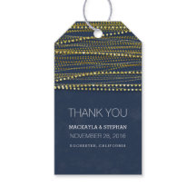 Navy en Gold Glitter Bruiloft Dank u