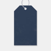 Navy en Gold Glitter Bruiloft Dank u Cadeaulabel (Achterkant)