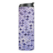 Navy en Gold Glitter Zeemeermin Schalen Thermosbeker (Gedraaid links)