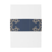Navy en Gold Indische geïnspireerd Uitnodigingen Wikkel (Achterkant Voorbeeld)