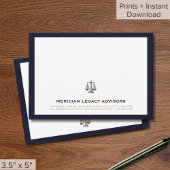 Navy en Gold Justice schaal 3.5 x 5 Kaart