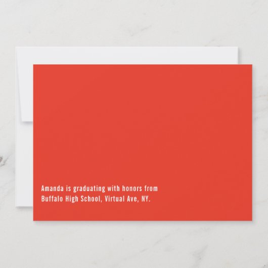 Navy en Gold Law Afstudeerfeest uitnodiging (Achterkant)