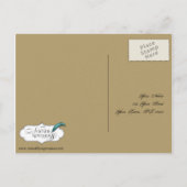 Navy en Gold Masquerade Bruiloft RSVP Briefkaart (Achterkant)