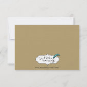 Navy en Gold Masquerade Bruiloft Save the Date (Achterkant)