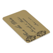 Navy en Gold Masquerade Save the Date Magneet (Rechterzijde)