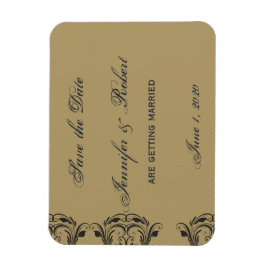 Navy en Gold Masquerade Save the Date Magneet