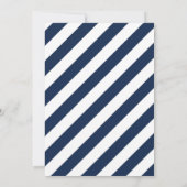 Navy en Gold Nautical Baby shower Invitation Kaart (Achterkant)