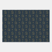 Navy en Gold O Heilige Dacht Mannen Inpakpapier Vel (Voorkant 3)