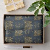 Navy en Gold O Heilige Dacht Mannen Tissuepapier (Geschenk)