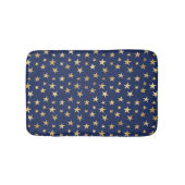 Navy en Gold Stars Night Sky Badmat (Voorkant)