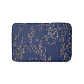 Navy en Gold Vines Badmat (Voorkant)