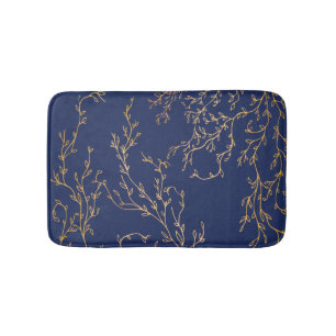 Navy en Gold Vines Badmat