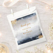 Navy en Gold Vrijgezellenfeest Favor Bag Bedankzakje (Geknipt)