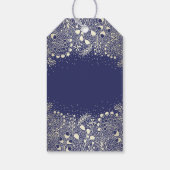 Navy en Gold Wonderland Tuin Bruiloft Cadeaulabel (Achterkant)