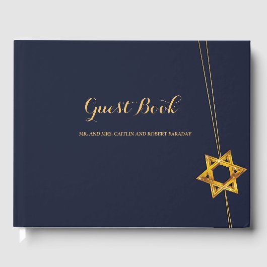 Navy en Golden Star of David gast Gastenboek (Voorkant)