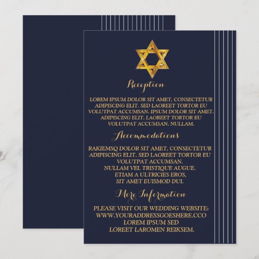 Navy en Golden Star van David Kaart (Voorkant / Achterkant)