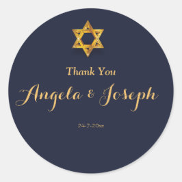 Navy en Golden Star van David sticker