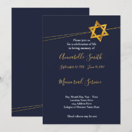 Navy en Golden Star van DavidLoving Memory Kaart