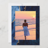 Navy en goud agaat viering van het leven kaart (Achterkant)