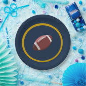Navy en Goud Football Papier Bord (Feest)