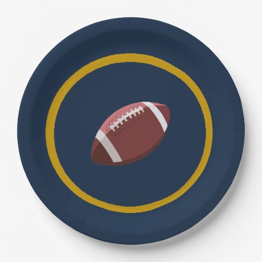 Navy en Goud Football Papier Bord (Voorkant)