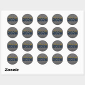 Navy en Goud Krijtbord Afstudeer Stickers (Vel)