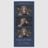 Navy en Goud Magnetische Fotostrip Afstuderen (Voorkant)