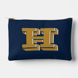 Navy en goud school trots kleur stijl monogram etui