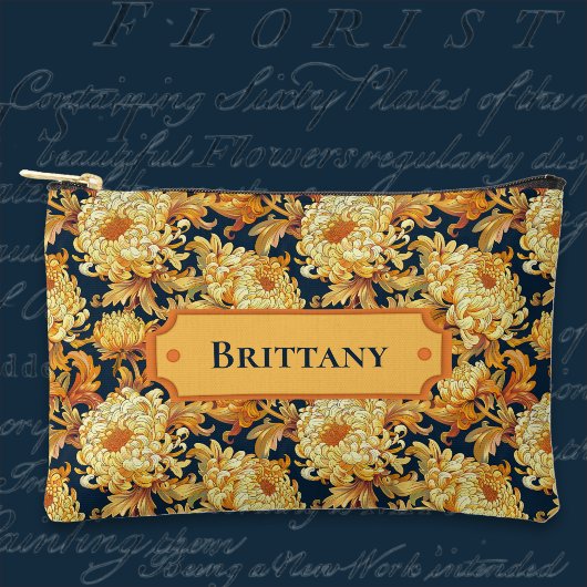 Navy en Gouden Chrysanthemum Etui