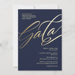 Navy- en gouden galajubileum uitnodiging