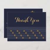 Navy en Gouden Ster van David Dank u Briefkaart (Voorkant / Achterkant)