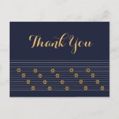 Navy en Gouden Ster van David Dank u Briefkaart (Voorkant)