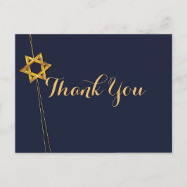 Navy en Gouden Ster van David Dank u Briefkaart