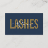 Navy en gouden typografie wimpers