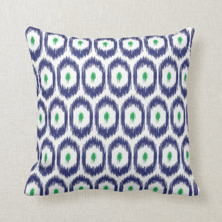 Navy en groene iKat kussen