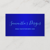 Navy en Medium Blue Ombre Webwinkel Visitekaartje (Voorkant)