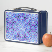 Navy en Paarse tegel Print Lunch Box (In situ)