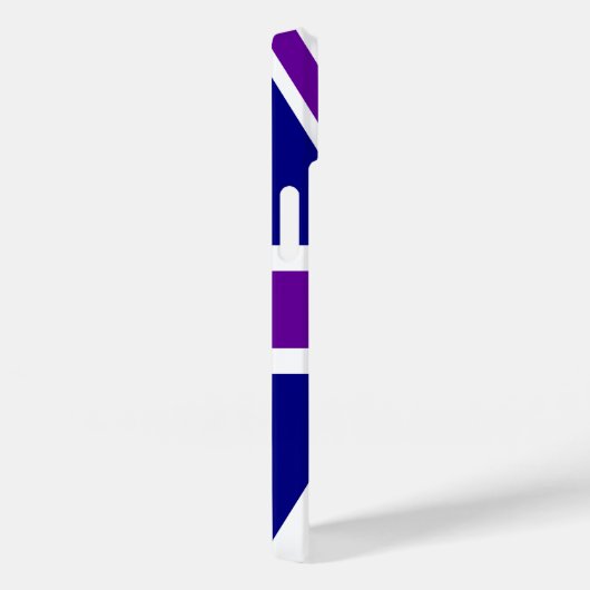 Navy en Paarse Union Jack Case-Mate iPhone Case (Achterkant / Rechts)