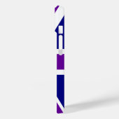 Navy en Paarse Union Jack Case-Mate iPhone Case (Achterkant / Links)