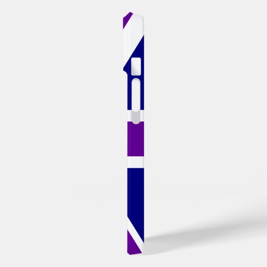 Navy en Paarse Union Jack Case-Mate iPhone Case (Achterkant / Links)