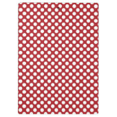 Navy en Red Polka Dots met Monogram Letter E Klembord (Achterkant)