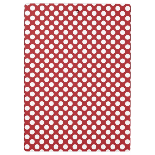 Navy en Red Polka Dots met Monogram Letter E Klembord (Achterkant)